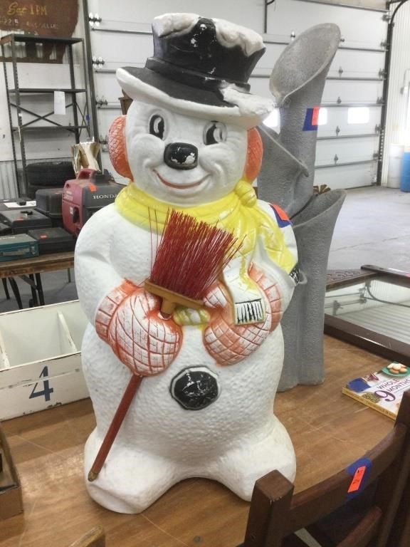 30 inch tall plastic light up snowman decoration