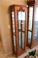Oak curio cabinet