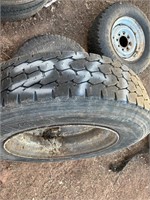 Semi tire and rim