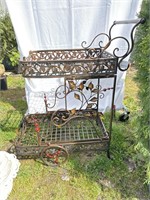 New iron tea cart. You can use it inside or