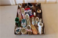 Box of collector miniture shoes