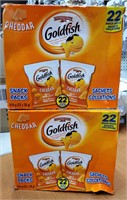 Lot of 2 Goldfish Cheddar Crackers 22 Snack Packs