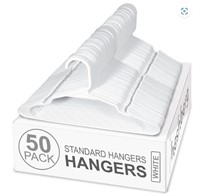 50 Heshberg Plastic Notched Hangers Space Saving