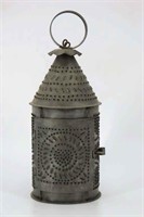 Pierced Tin Candle Lantern