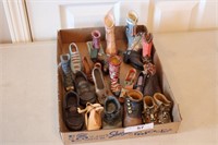 Box of collector miniture shoes