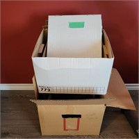 Variety of used boxes