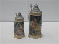 Two Beer Steins Tallest 9"