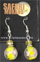 Safari Murano Glass beaded earrings