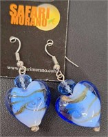 Safari murano glass beaded earrings