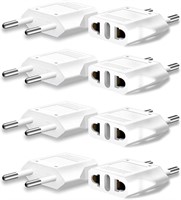 8 Pack of US/CA to European Plug Adapter,Europe