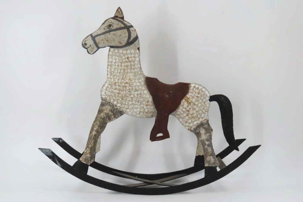 Painted Iron Rockinging Horse