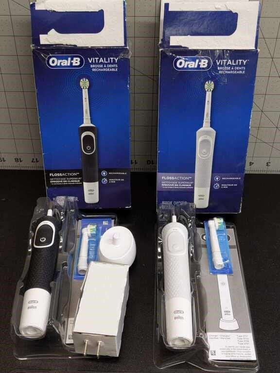 PAIR New Oral B Vitality rechargeable toothbrush