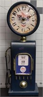 Metal Chevron gasoline Gas pump clock
