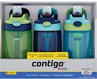 Contigo Kids Water Bottle, 14 oz 3Pk