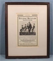 Framed Eclipse Bicycle Co. Advertisment