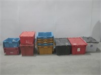 Twelve Plastic Storage Containers See Info
