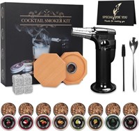 Cocktail Smoker Kit with Torch 8 Flavor Wood