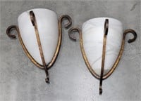 Pr very heavy iron and marble? Wall sconces
