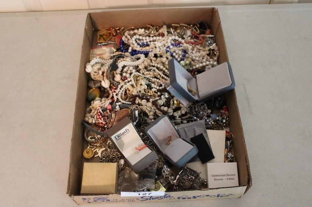 Box of costume jewelry