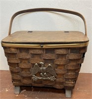 Wicker sewing / picnic basket