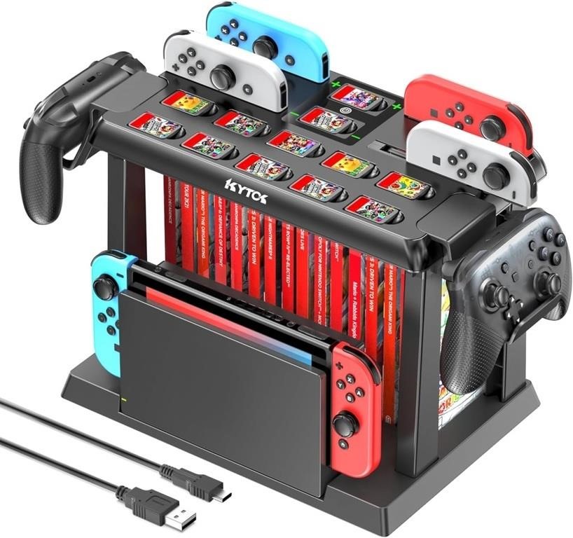 Switch Games Organizer Station with Controller