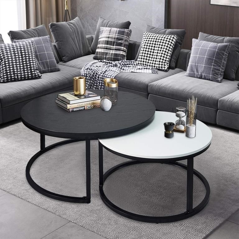 Round Coffee Tables,2 Round Nesting Table