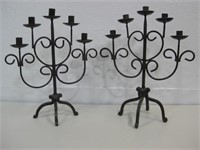 Two 18" Metal Candle Holders