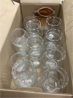 Large box of decorative glassware