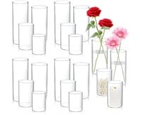 DNANAOL 20pcs Cylinder Vases for Centerpieces