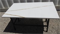 45"x28"x24" Marble Mistake Slab Married Table