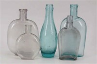 Clear and Aqua Glass Bottles