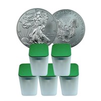 100 US Silver Eagle Bullion Coins Random