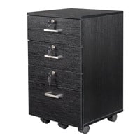 E2853  Ktaxon Rolling Wood File Cabinet
