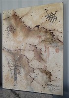 Large Coso Valley Petroglyph 40"x30"