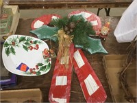 Candy cane decoration, plate,