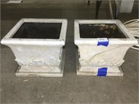Two outdoor planters (slight damage)
