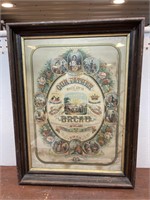 Antique Lords Prayer and 10 Commandments - framed
