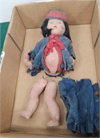 VINTAGE Native American doll needs restringing