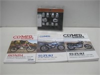 Three Clymer Manuals & Switch Caps Kit