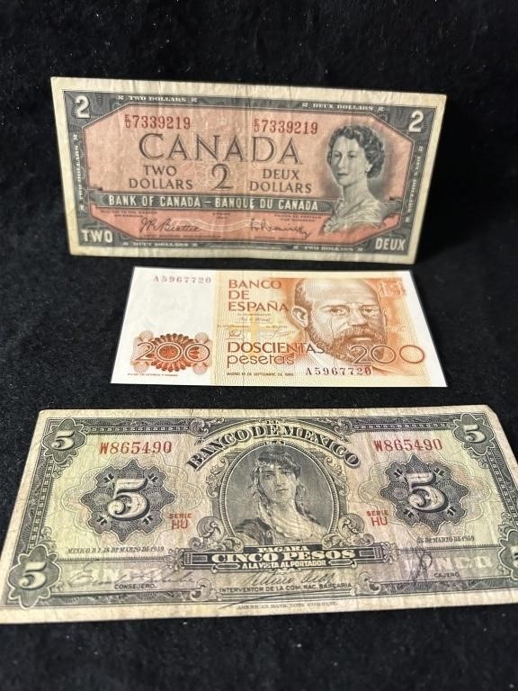 vintage Paper money