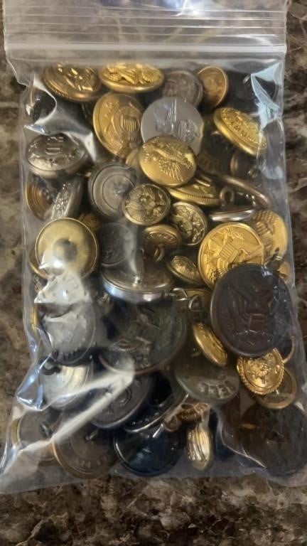 Antique Miliatry buttons and other buttons