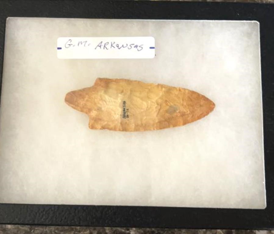 Indian arrowhead found in Arkansas