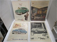 4 Vintage Oldsmobile and Pontiac posters