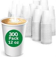 12oz - 300 Pack White Coffee Cups 350gsm
