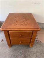 Pair Solid Wood End Tables
