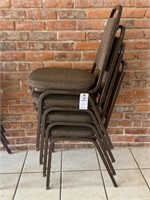 Virco Brown Fabric Stacking Chairs