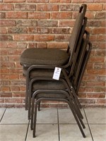 Virco Brown Fabric Stacking Chairs
