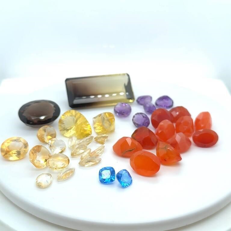 QTY OF ASSORTED GEMSTONES INLUDES: