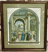 Framed "The Presentation In The Temple"