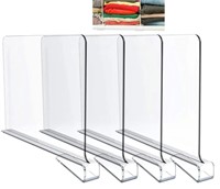 4Pack Acrylic Shelf Dividers, Closet Organization
